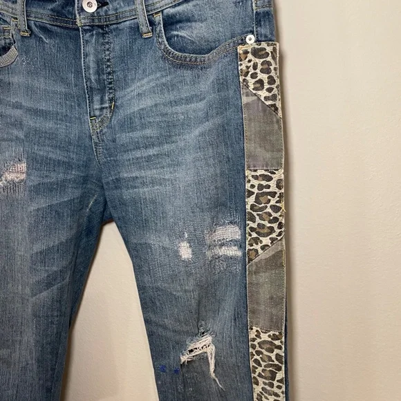 PIlcro Anthropologie Jeans Women's Size 26 Medium Wash Blue Slim Boyfriend Boho - Picture 3 of 6